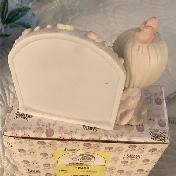 Precious Moments Cream/Pink Decorative Plaque w/Roses. Serenity Prayer Girl - Picture 3 of 5